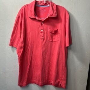Lilly Pulitzer beach polo 100% Pima cotton pink size large.